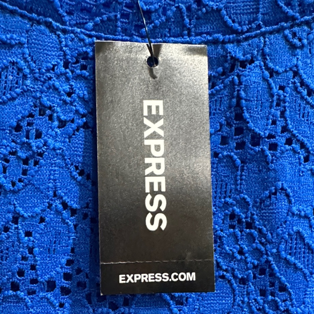 Express Blue Lace Women Top - Picture 6 of 6